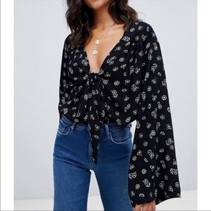 Free People Forties Feel Flower Bodysuit - NWT!